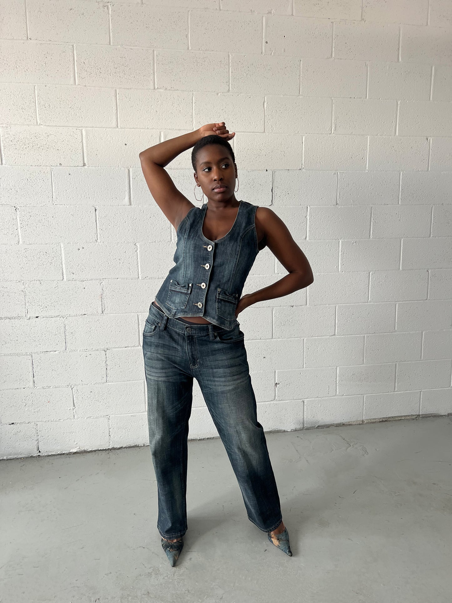 Denim Waist Coat