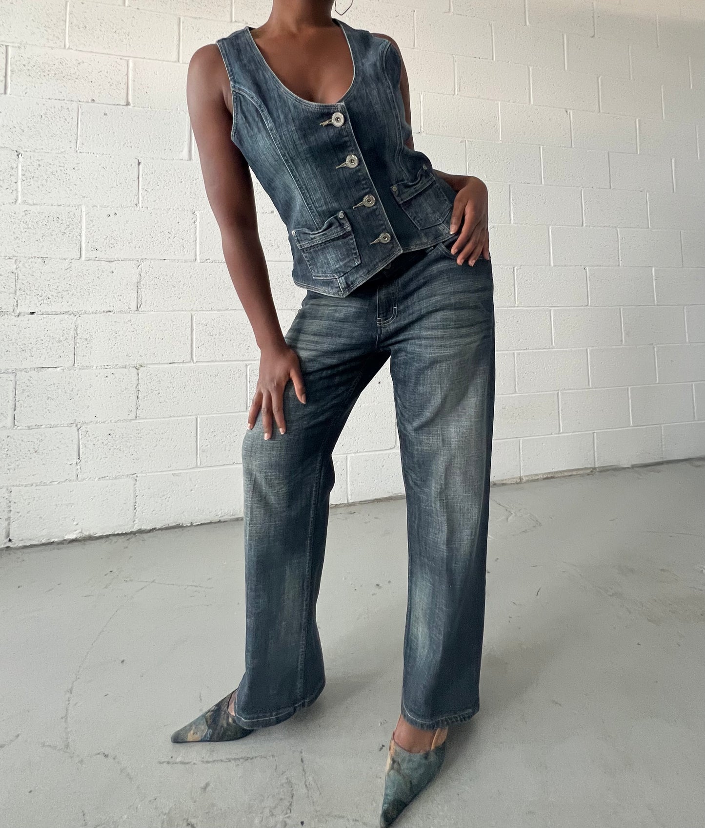 Denim Waist Coat