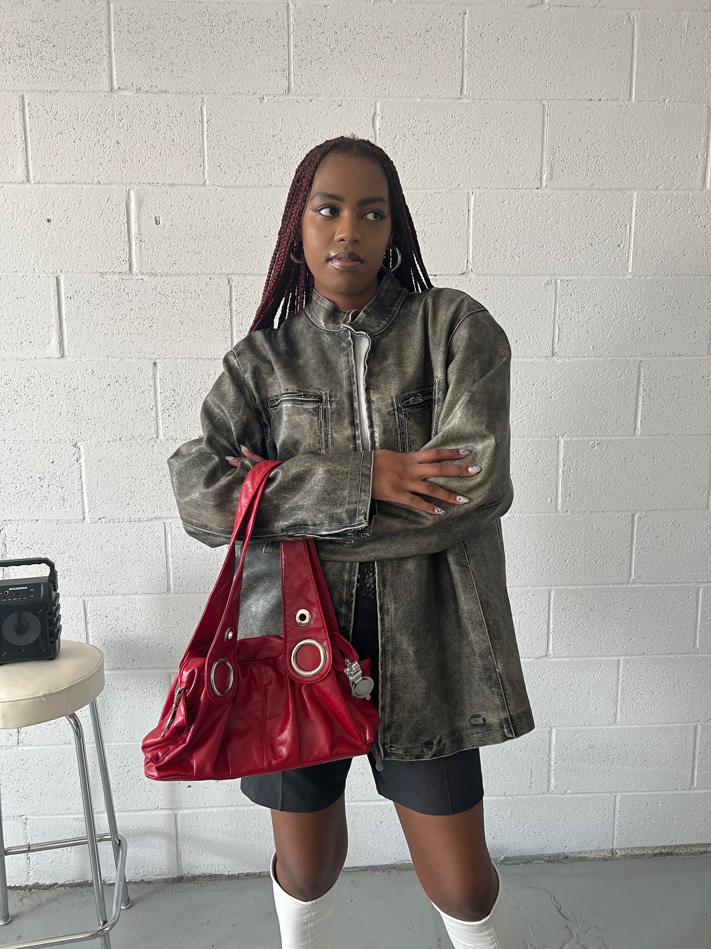 Ash Faux Leather Moto Jacket
