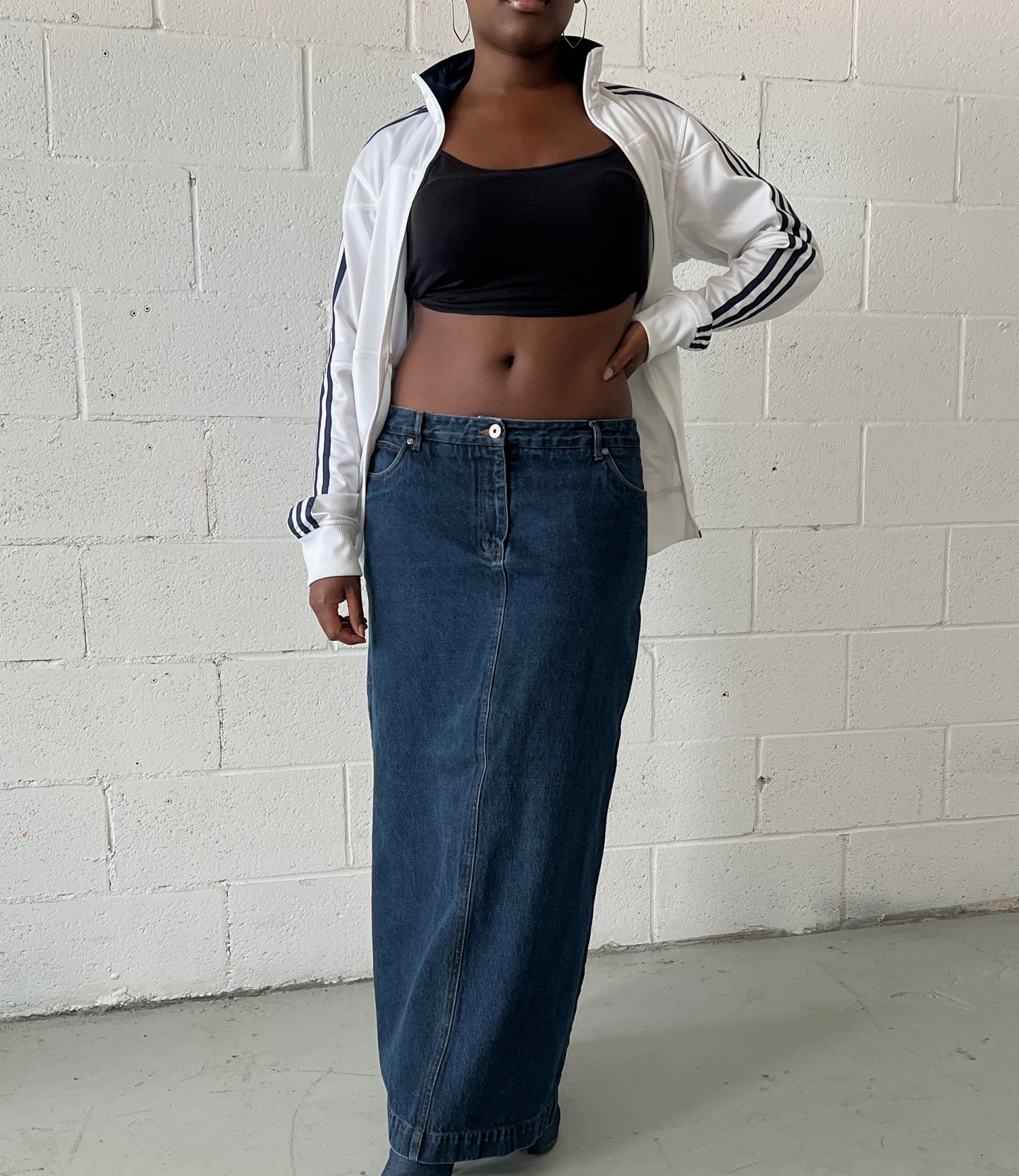 Denim Maxi Skirt Size Large