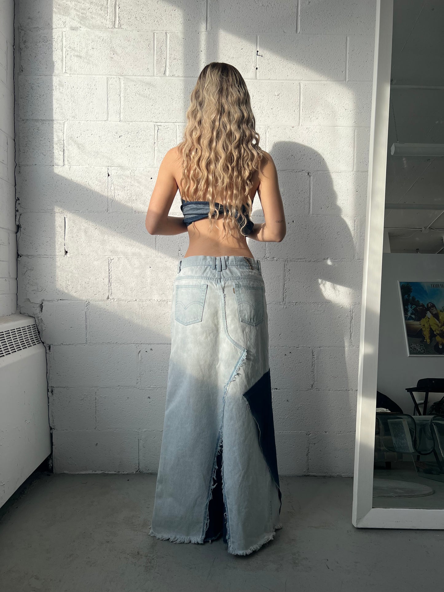 Reworked Levi’s Denim Maxi Skirt