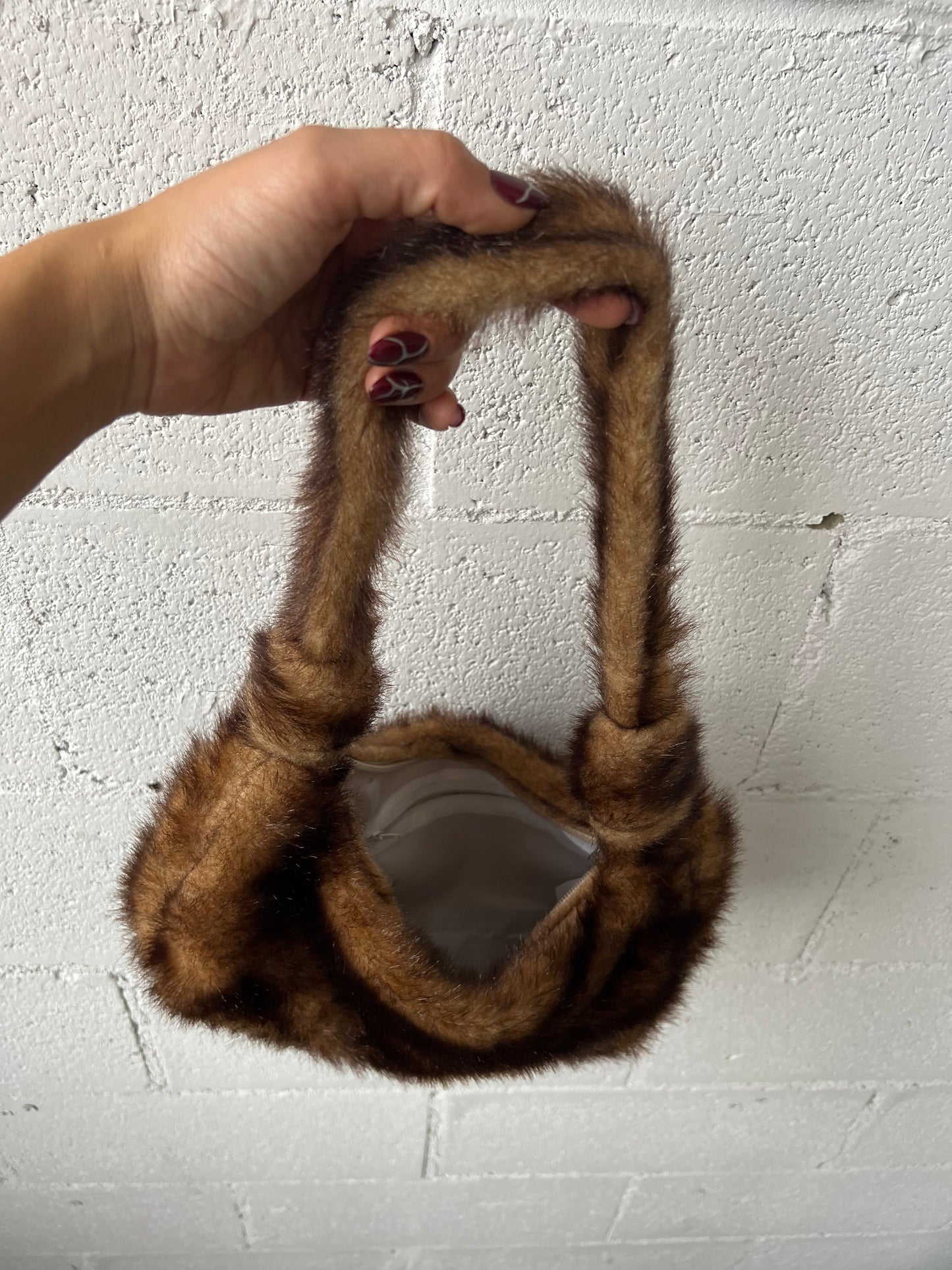 Faux Fur Hobo Purse