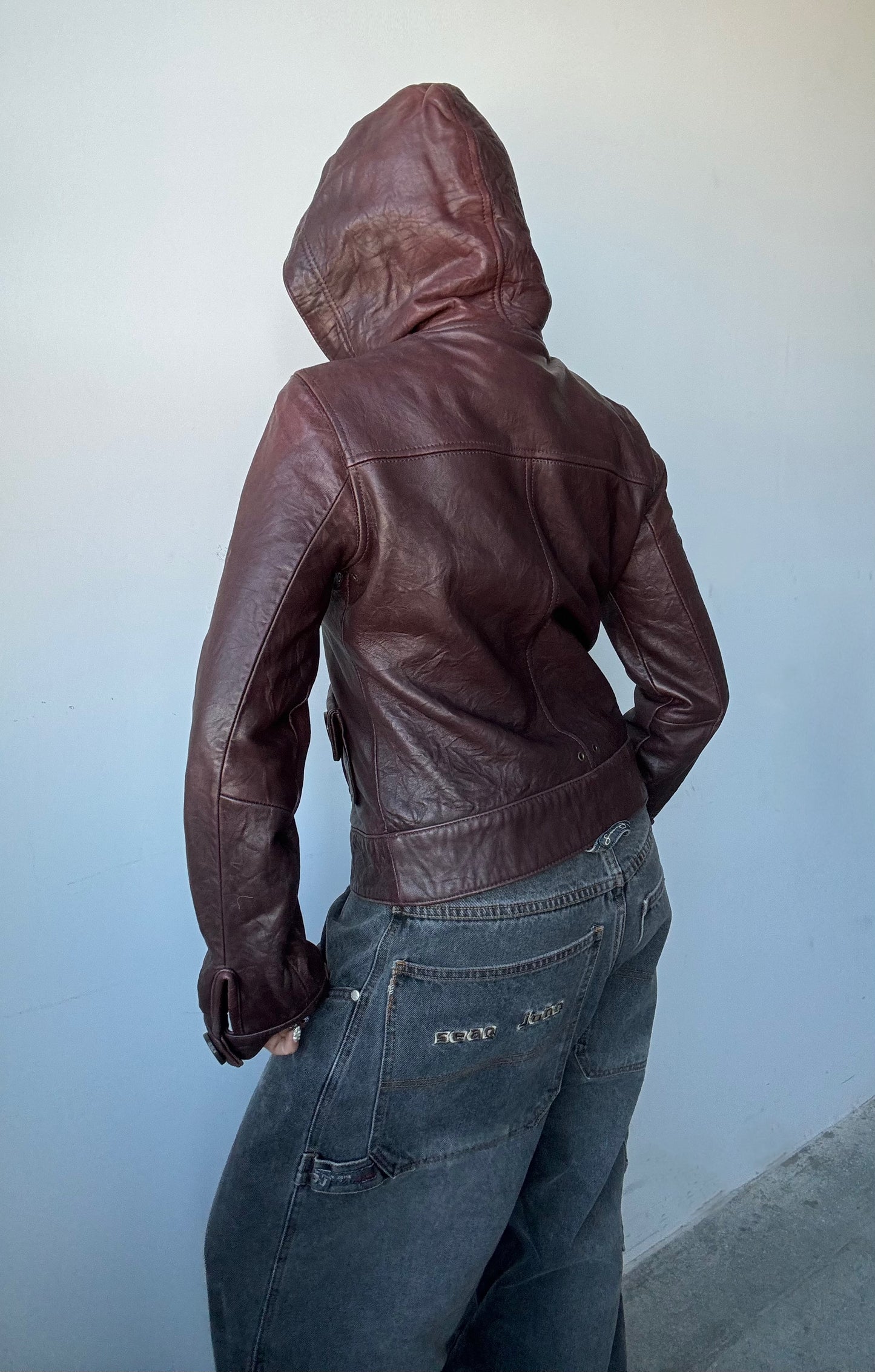 Hooded Leather Jacket