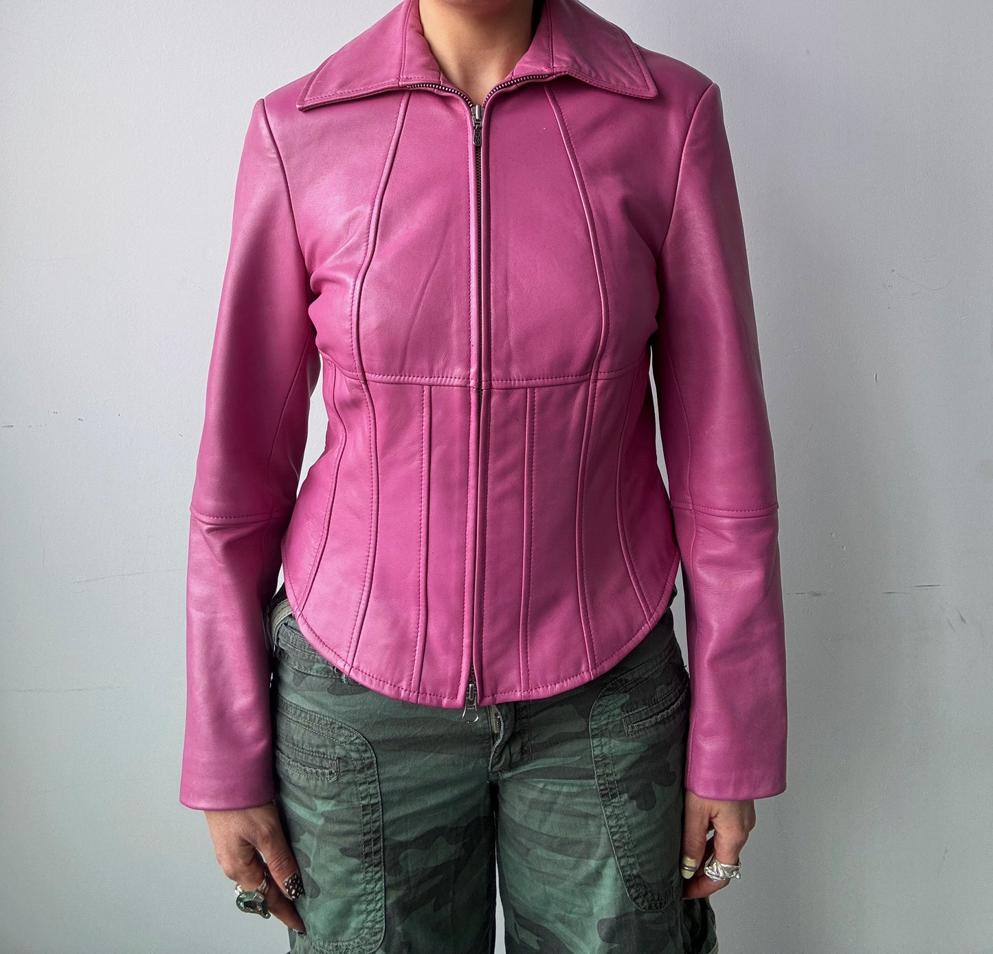 Sorbet Leather Corset Jacket