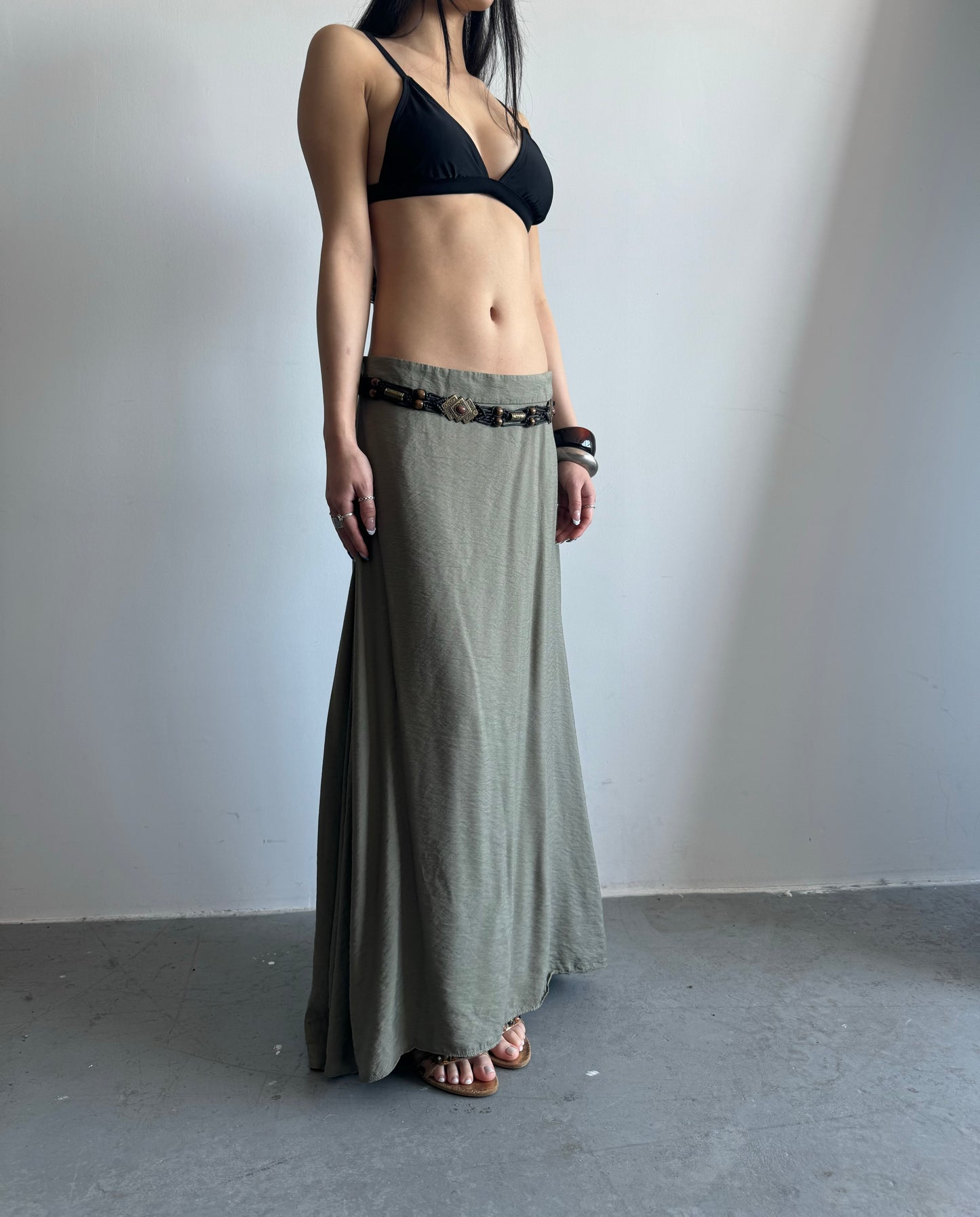 Khaki Maxi Skirt