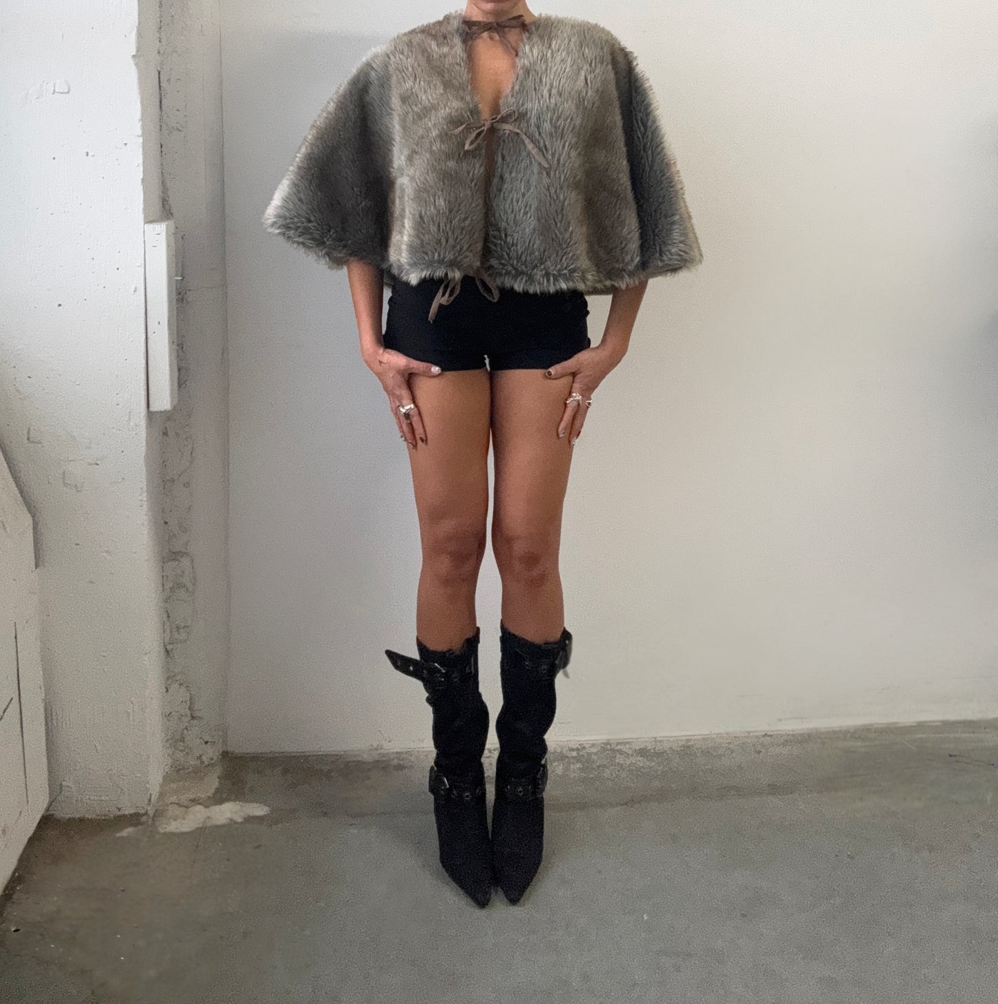 Faux Fur Cape