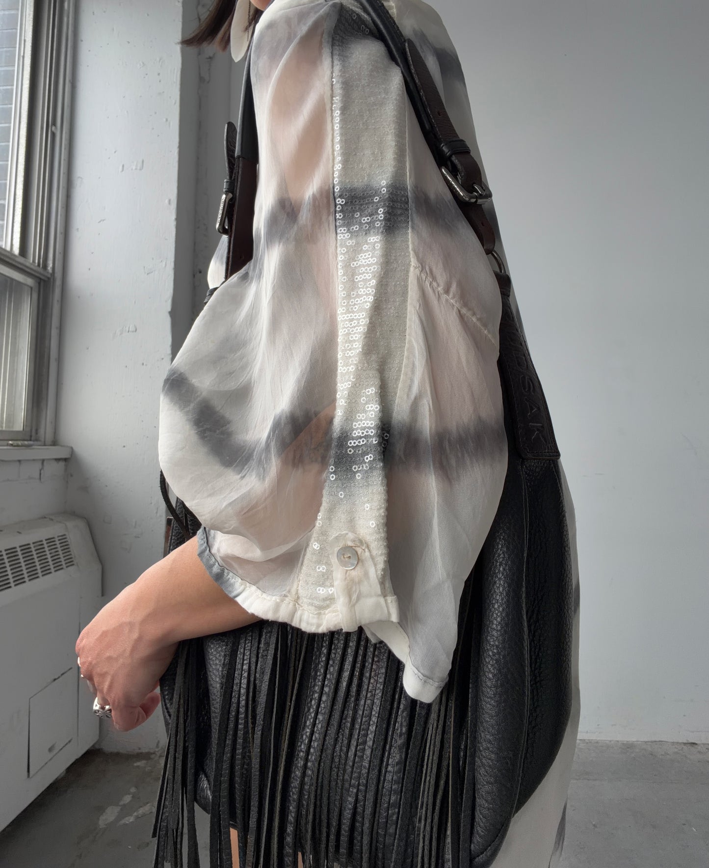Silk Bat Wing Top