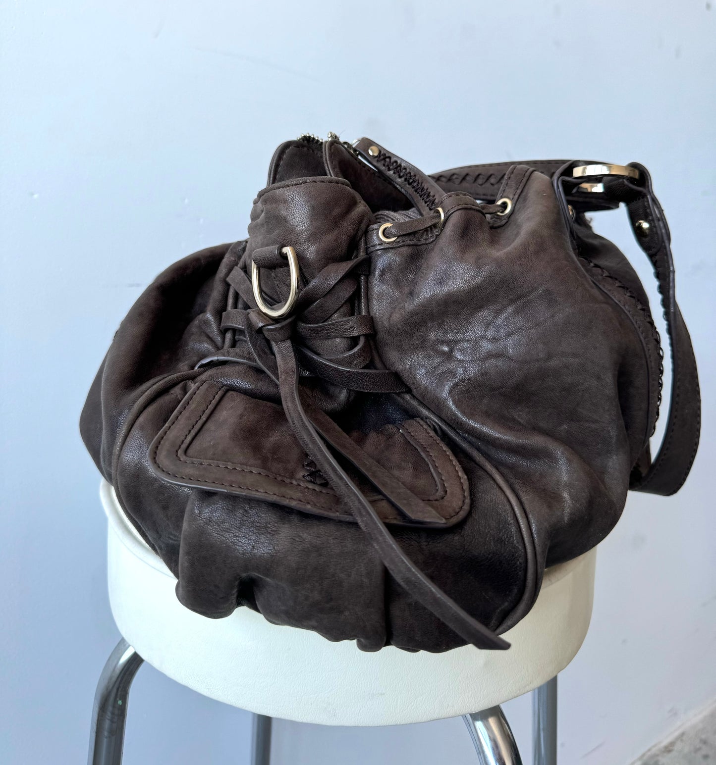 Chocolate Brown Leather Purse