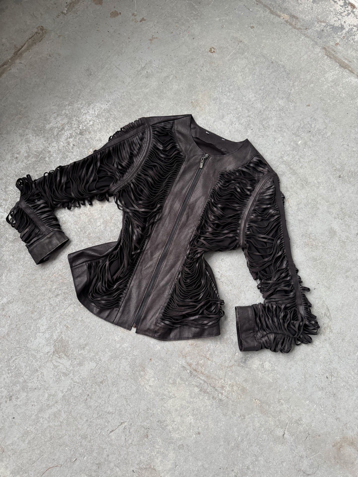 Faux Suede Textured Zip Jacket