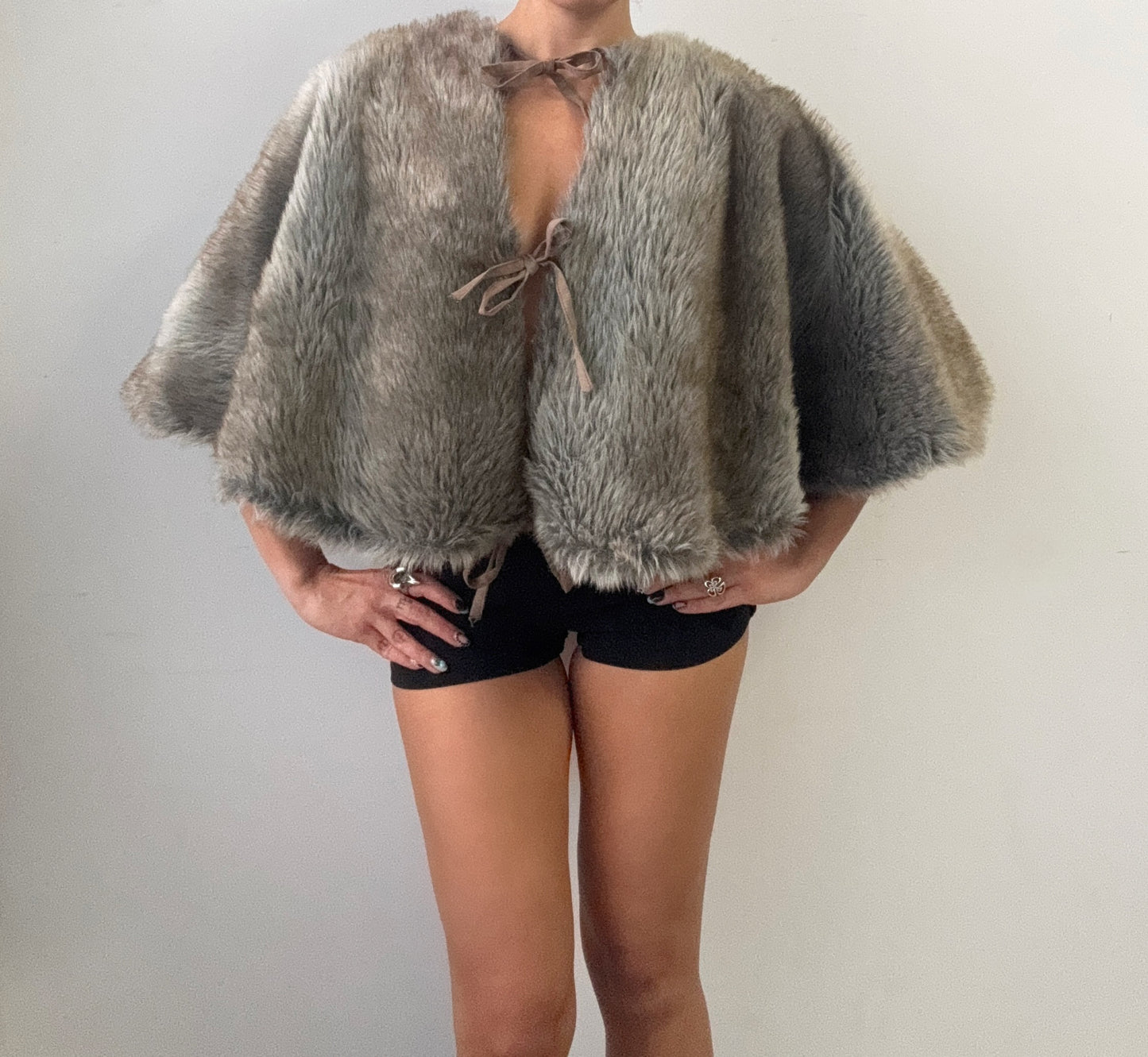 Faux Fur Cape