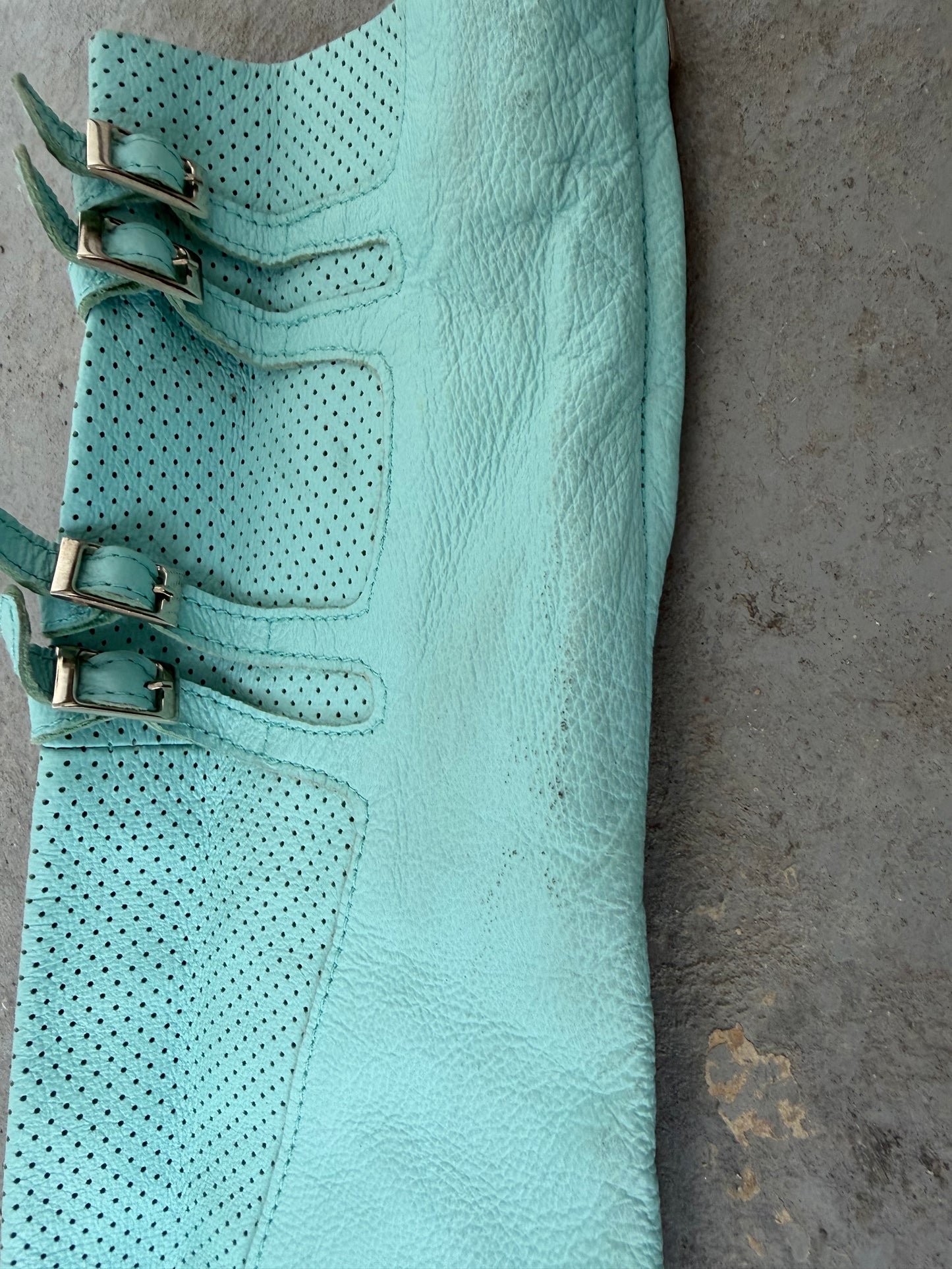 Turquoise Leather Jacket