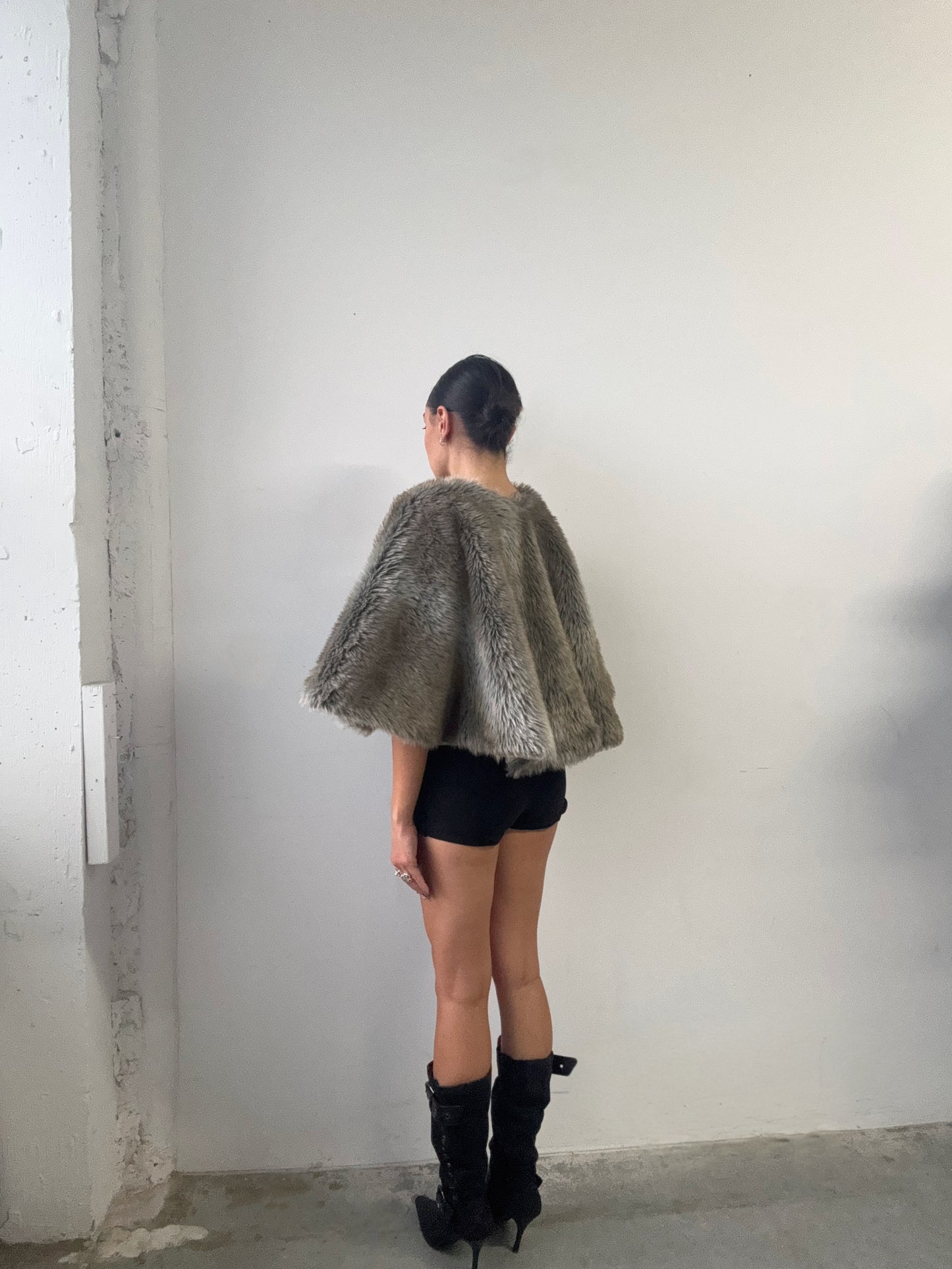Faux Fur Cape