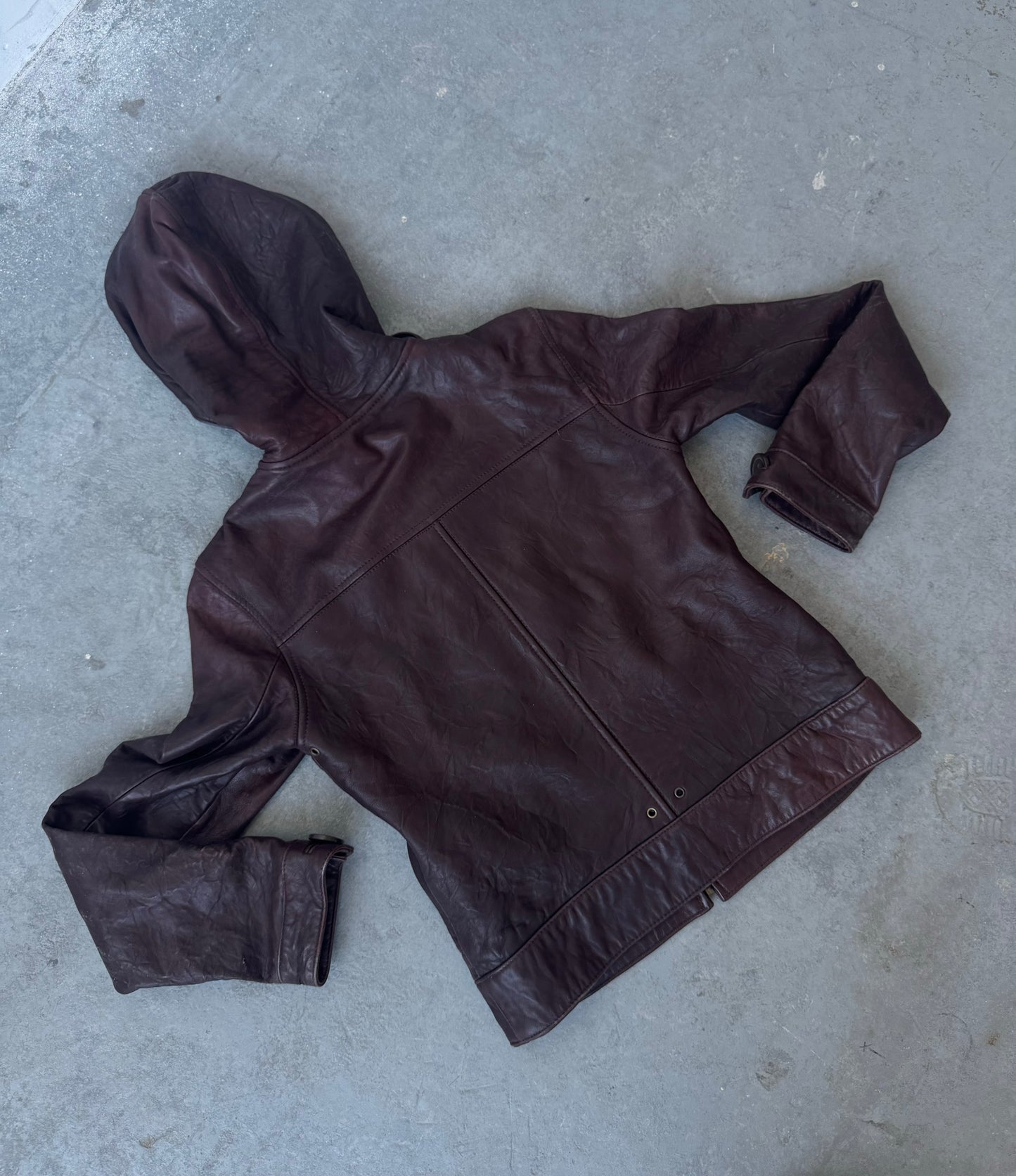 Hooded Leather Jacket