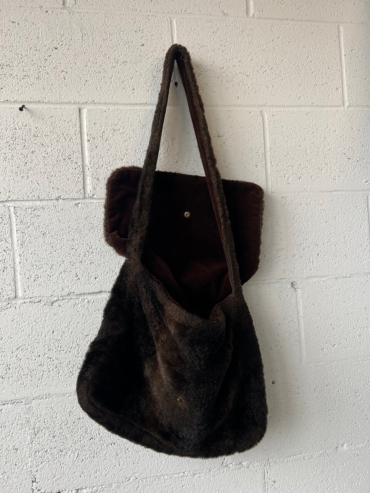 Faux Fur Messenger Bag