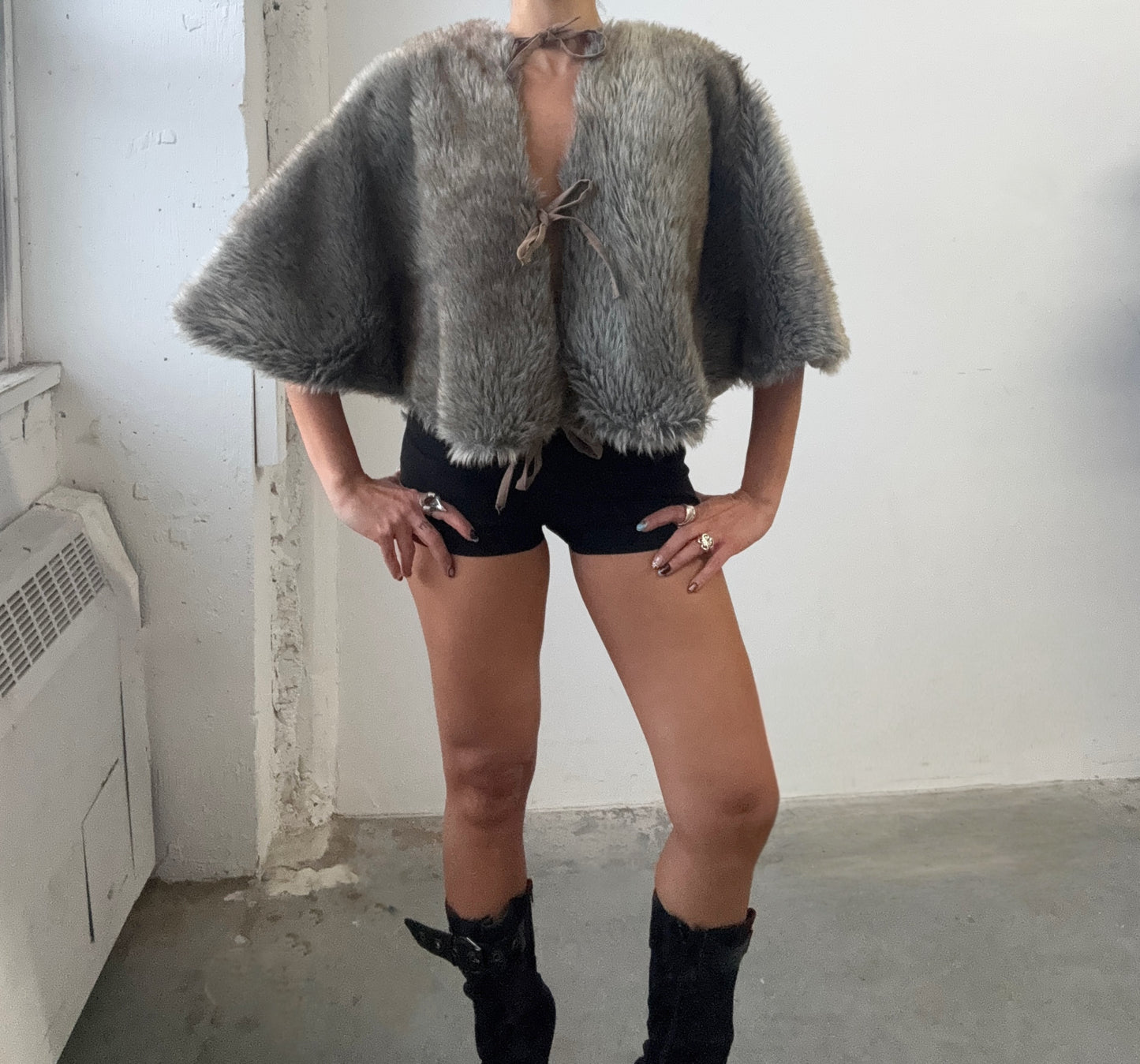 Faux Fur Cape