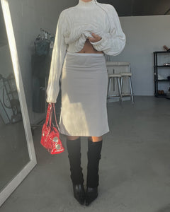 Sporty Double Zip Midi Skirt