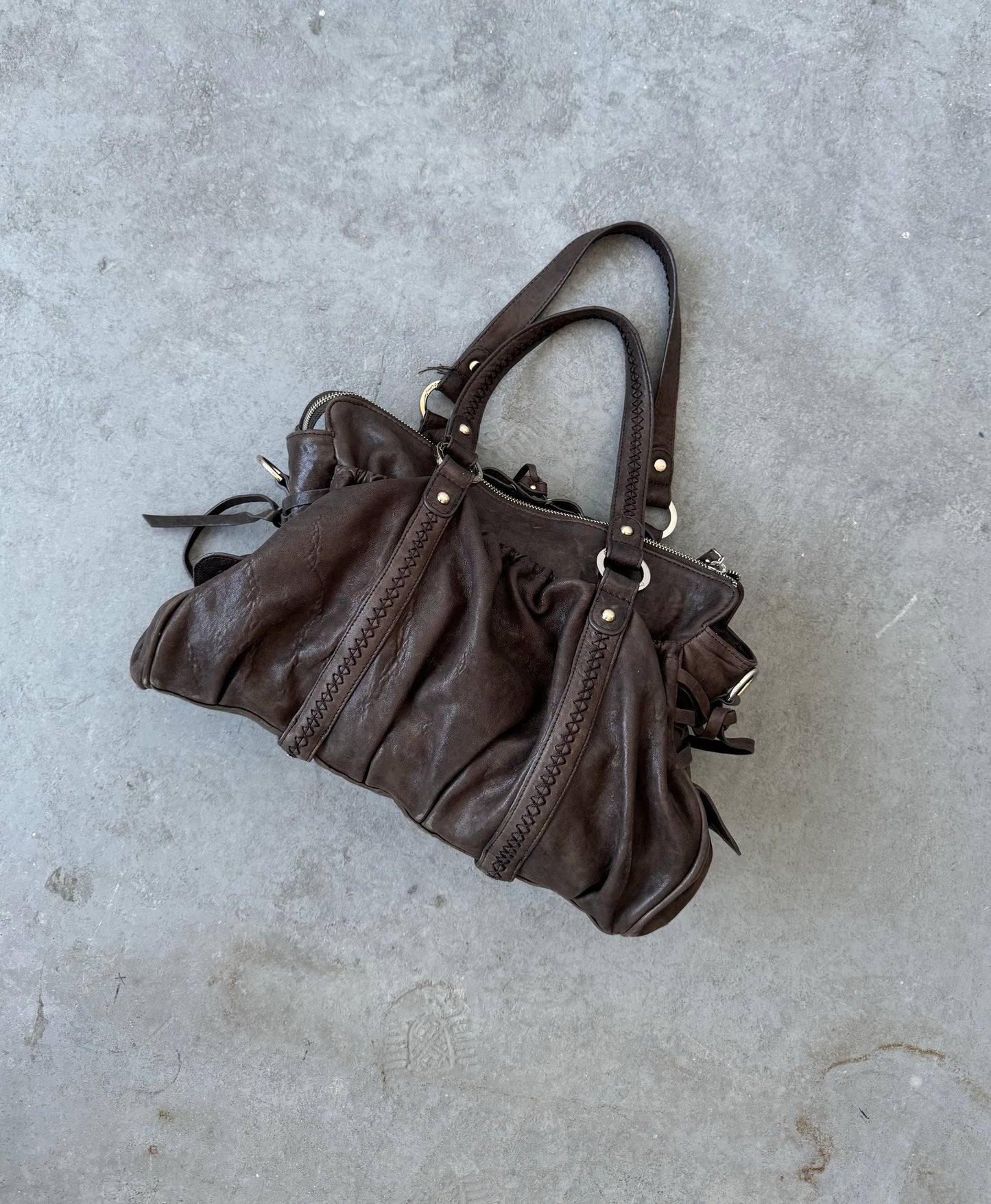 Chocolate Brown Leather Purse