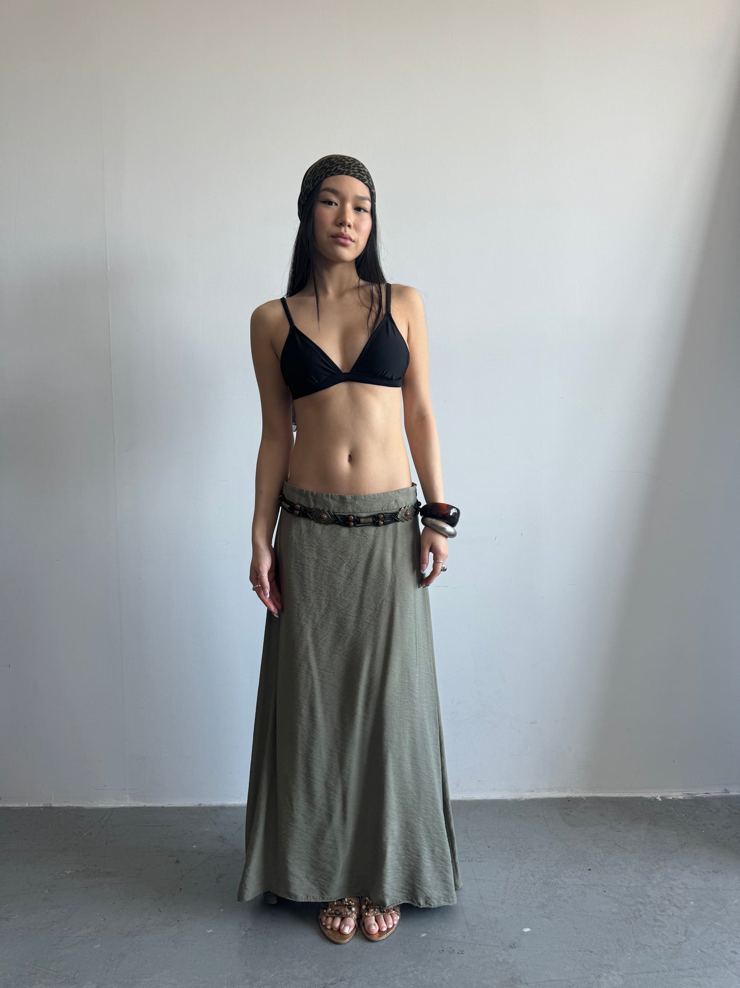 Khaki Maxi Skirt