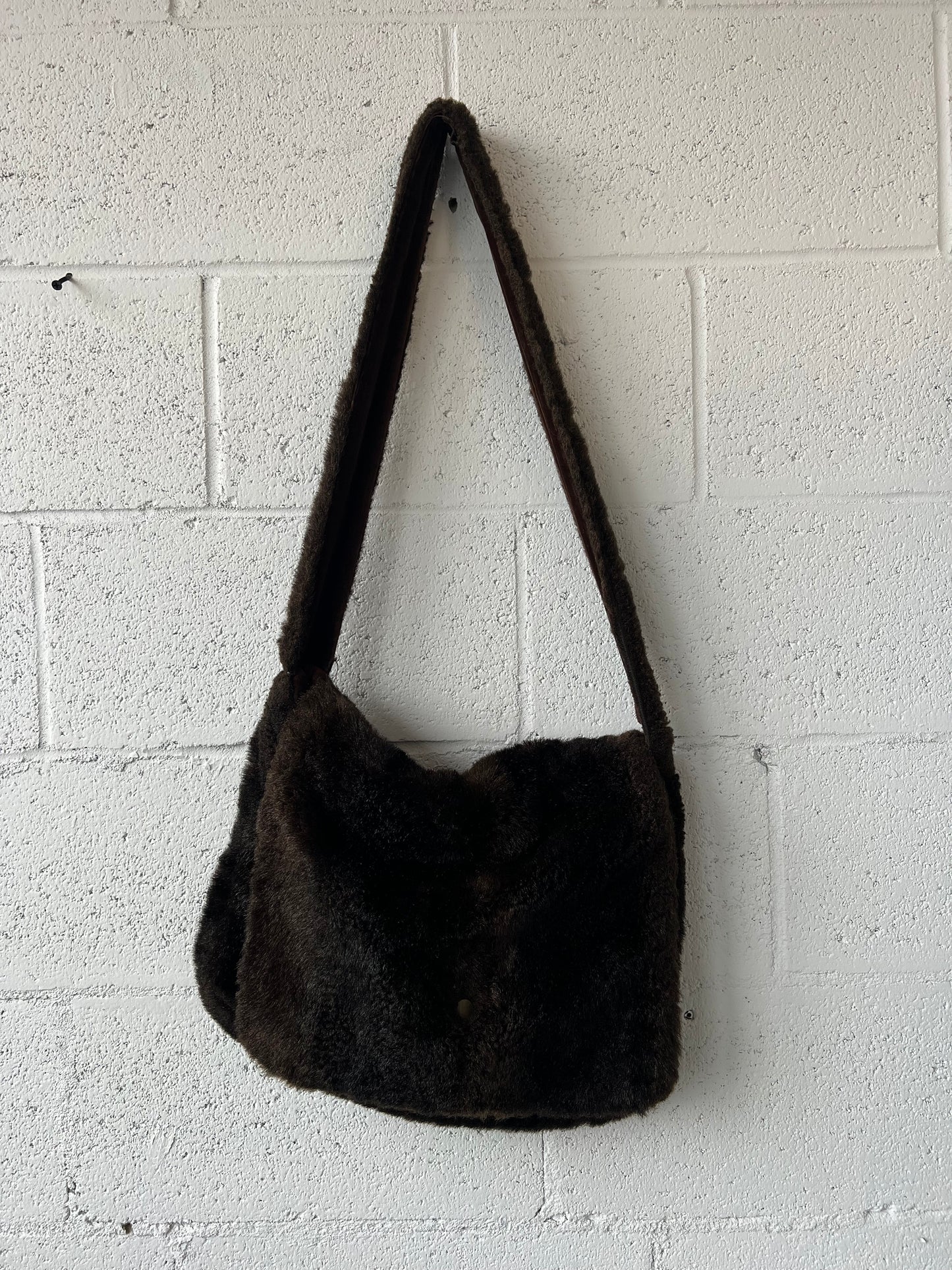 Faux Fur Messenger Bag