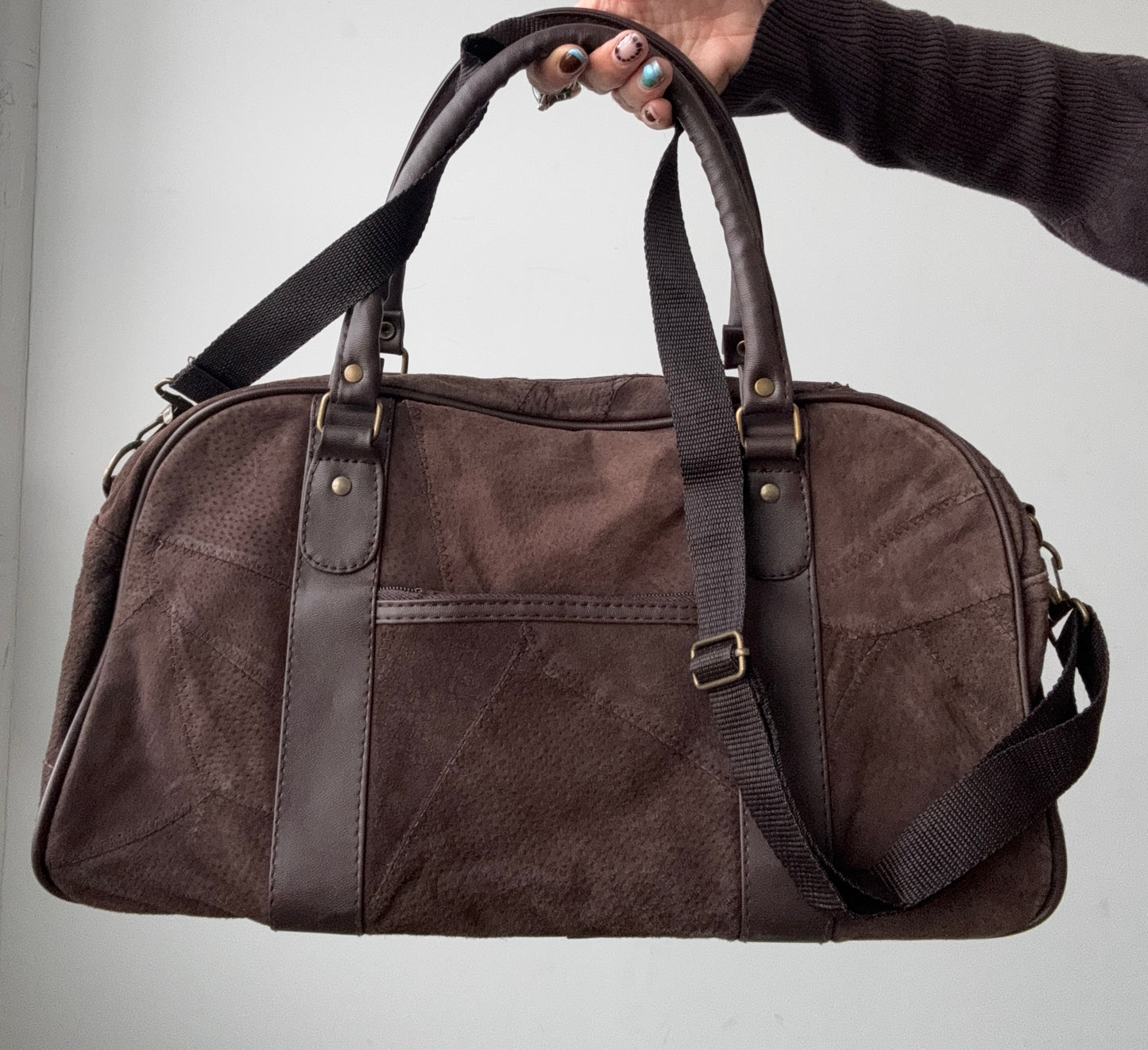 Chocolate Suede Leather Purse