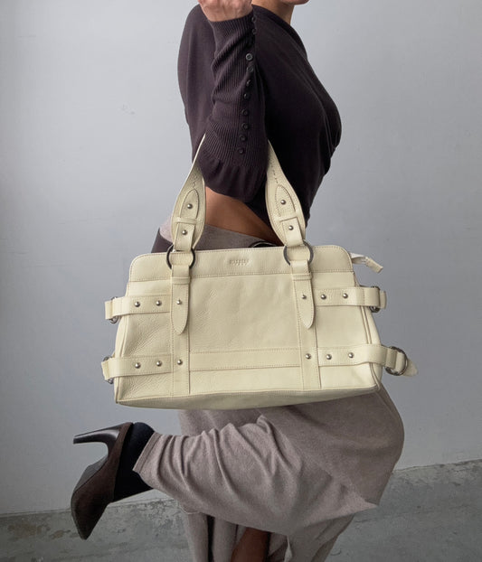 Cream Leather Purse