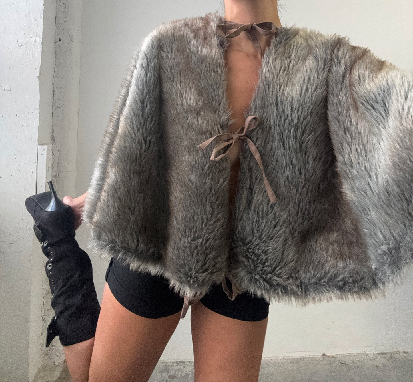 Faux Fur Cape