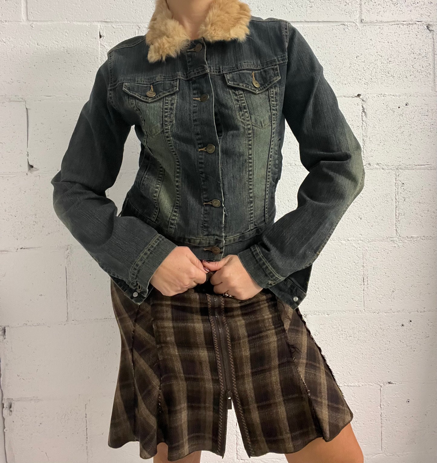 Fur Trim Denim Jacket