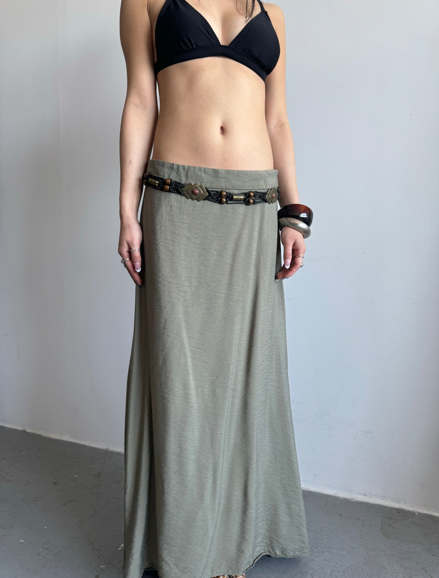 Khaki Maxi Skirt