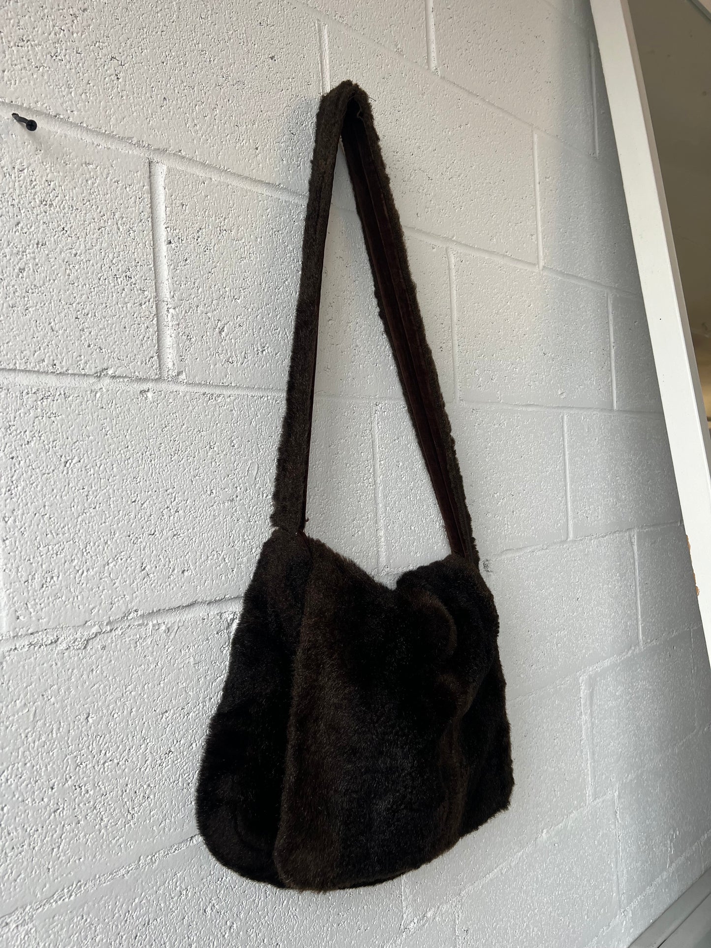 Faux Fur Messenger Bag