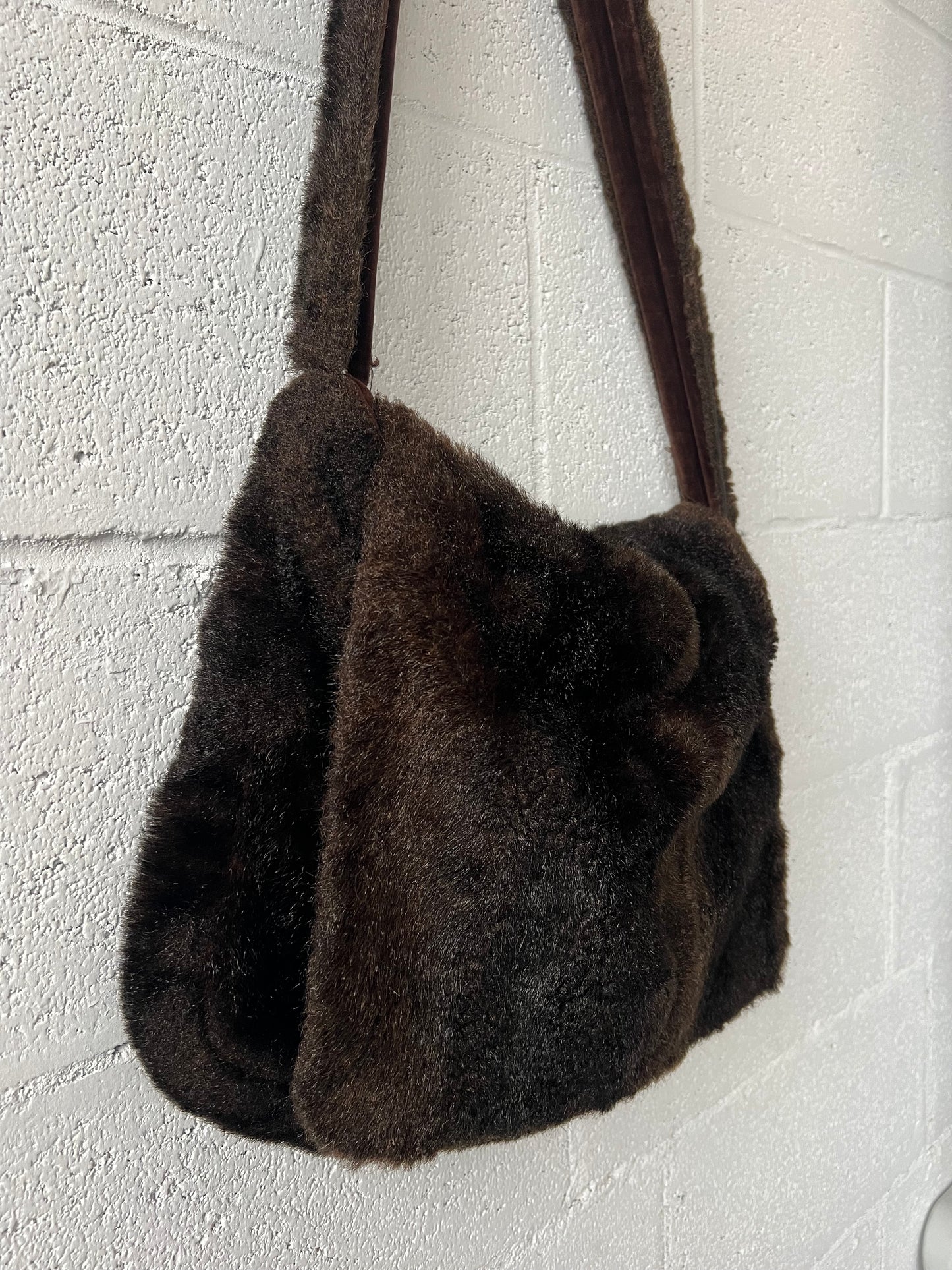 Faux Fur Messenger Bag