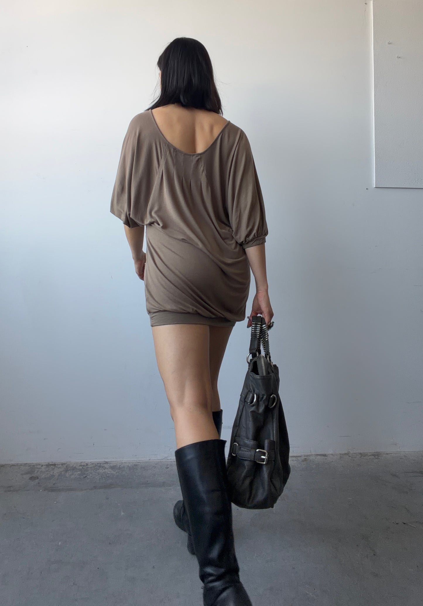 Taupe Bat Wing Top/Dress