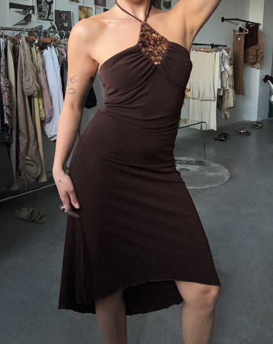 Espresso Halter Dress