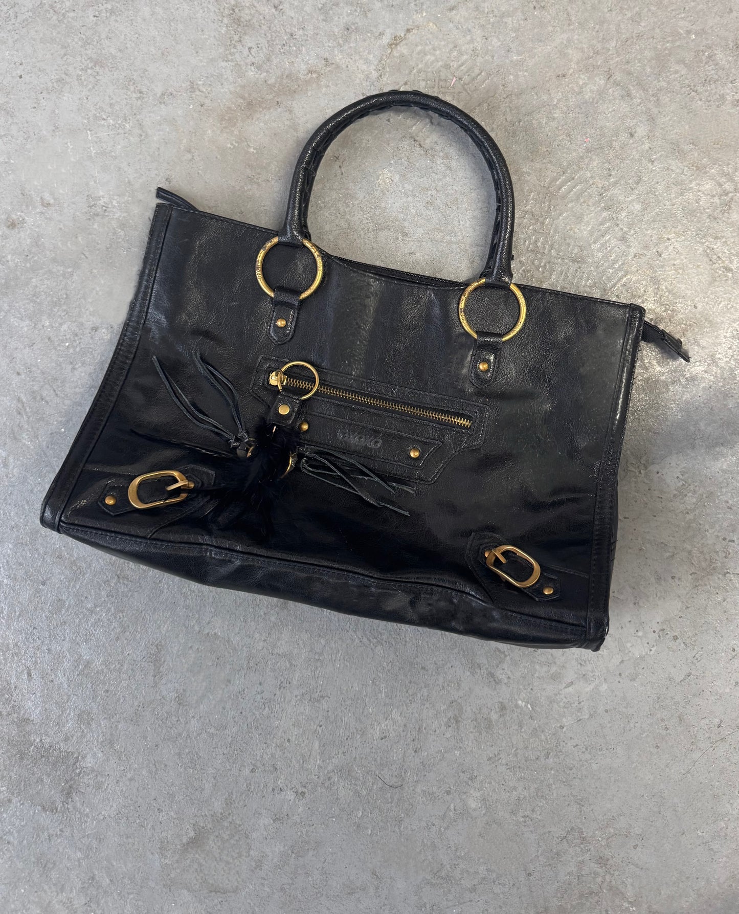 Faux Leather Tassel Purse