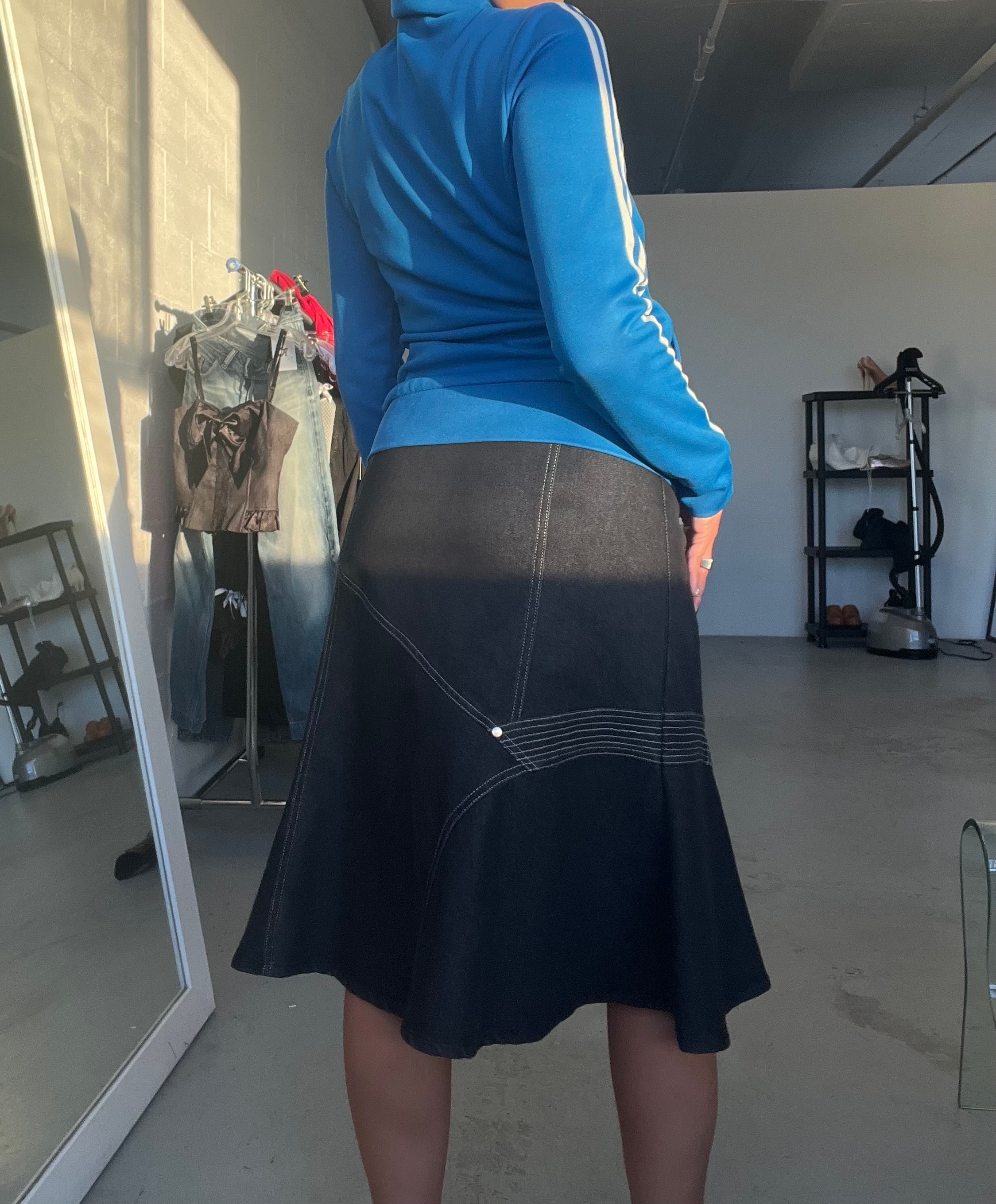 Denim Midi Skirt
