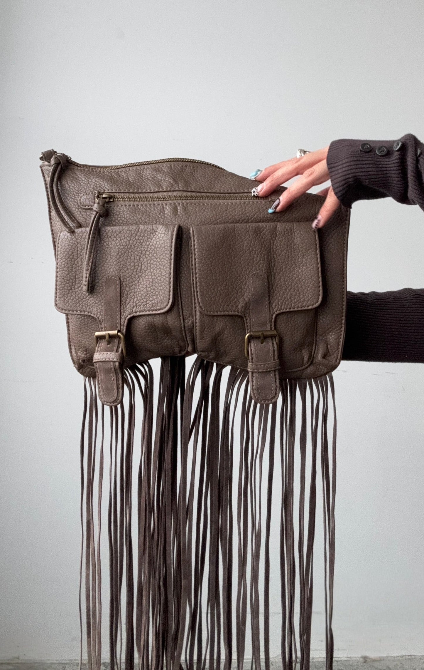 Fringe Crossbody/Clutch Bag