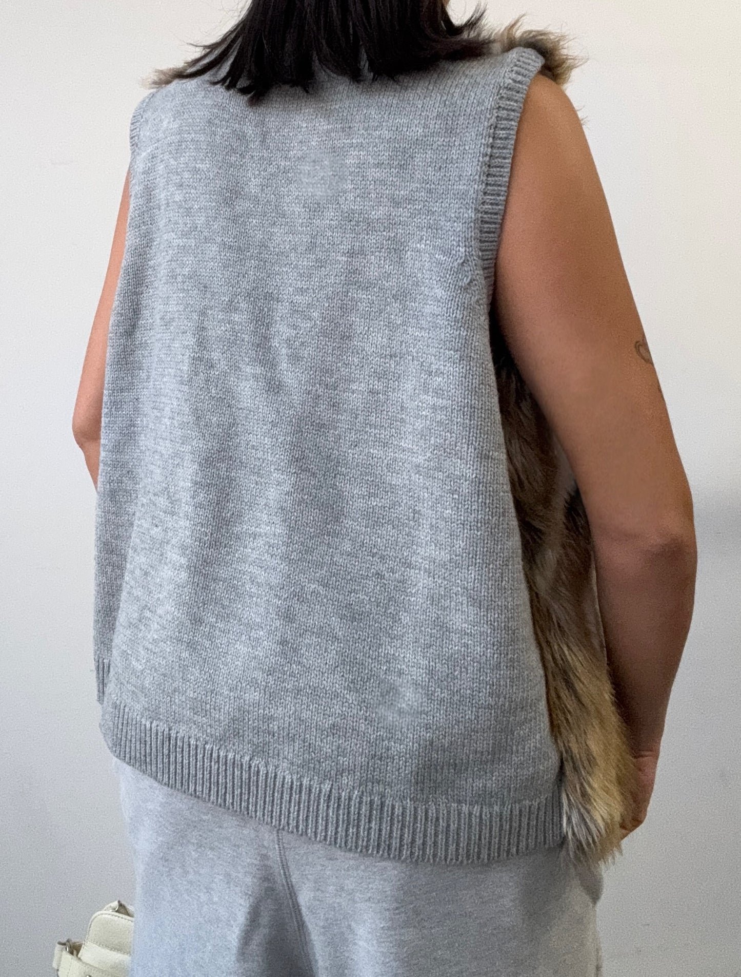 Faux Fur Tie Vest