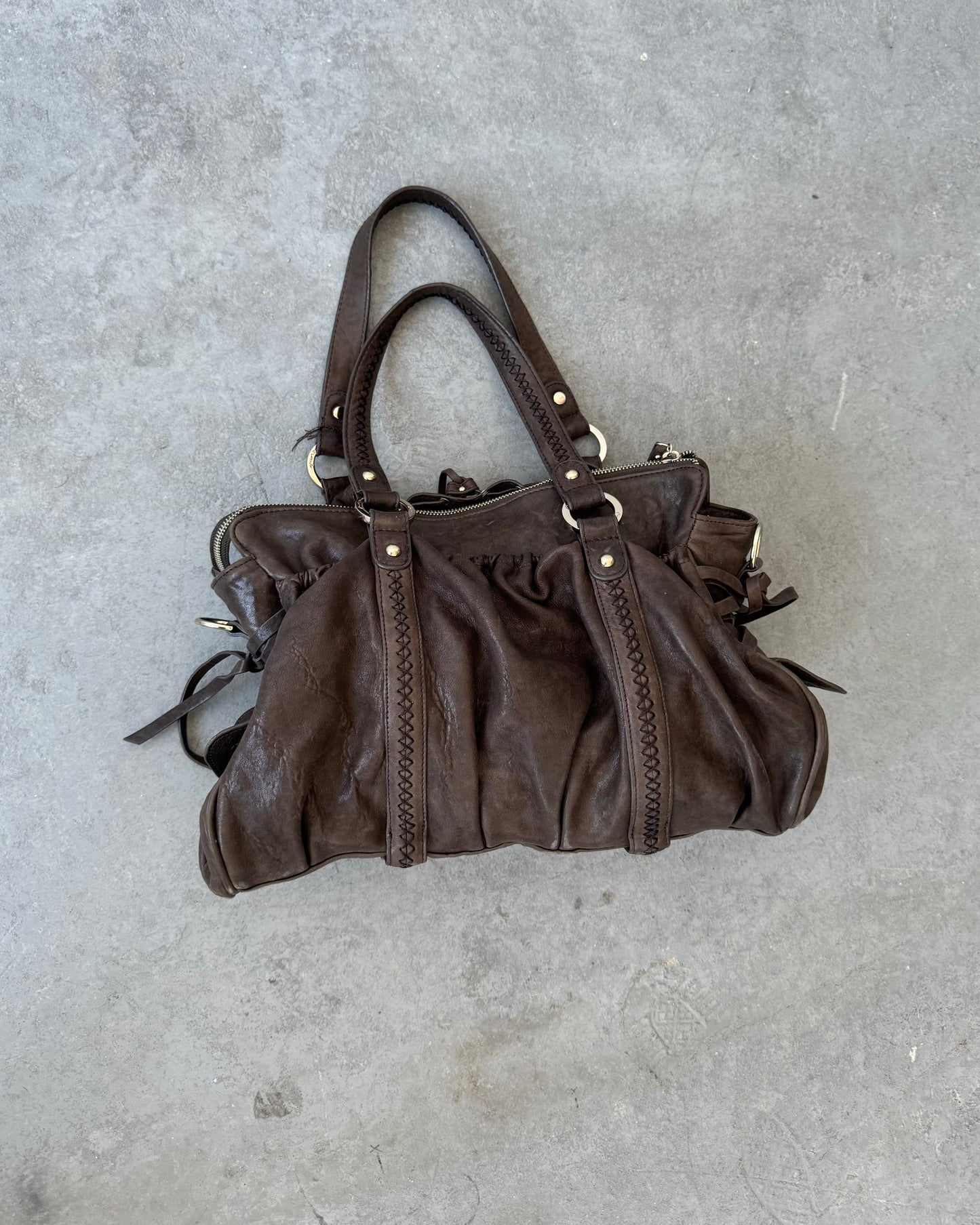 Chocolate Brown Leather Purse