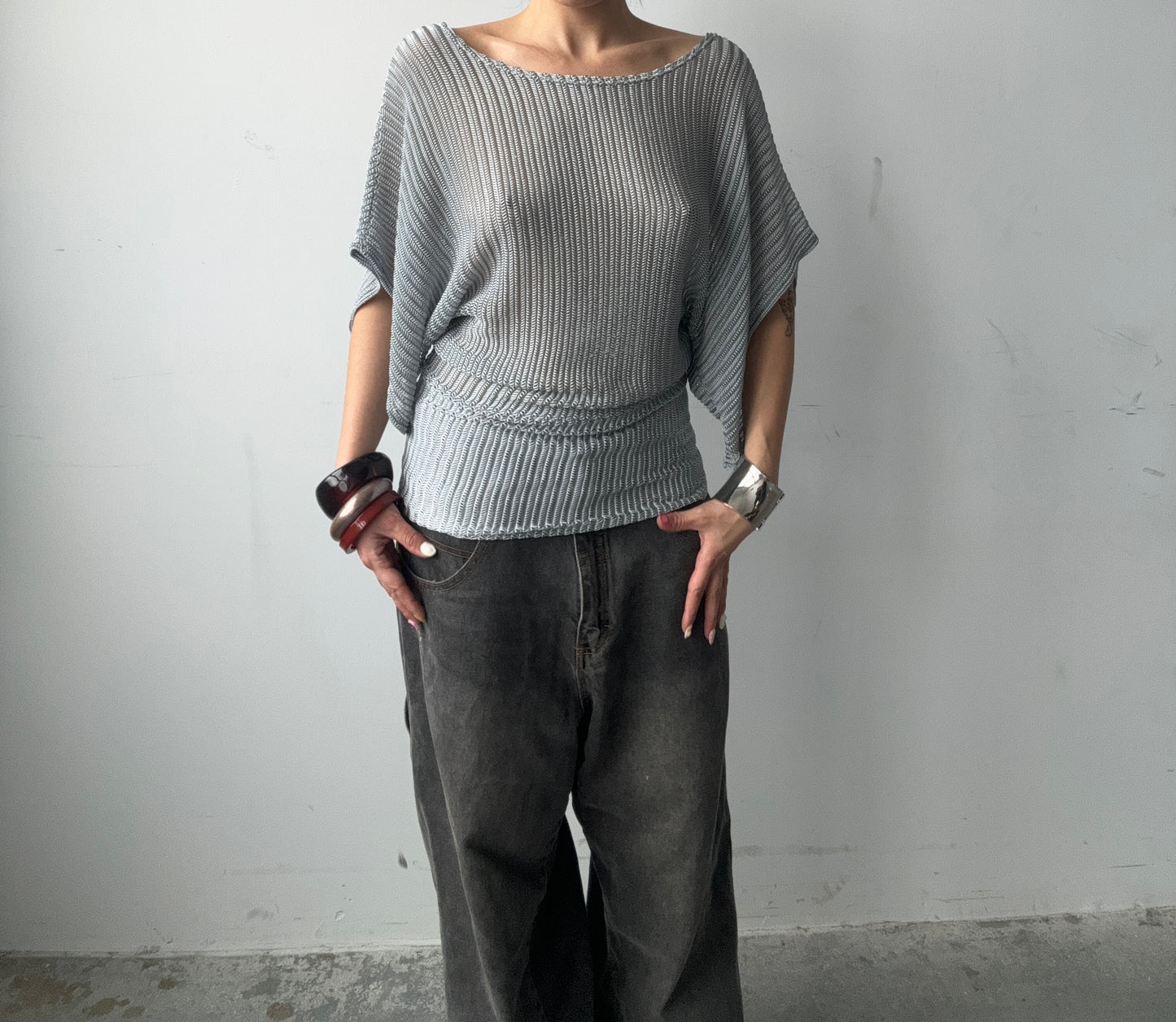 Textured Off Shoulder Blouse
