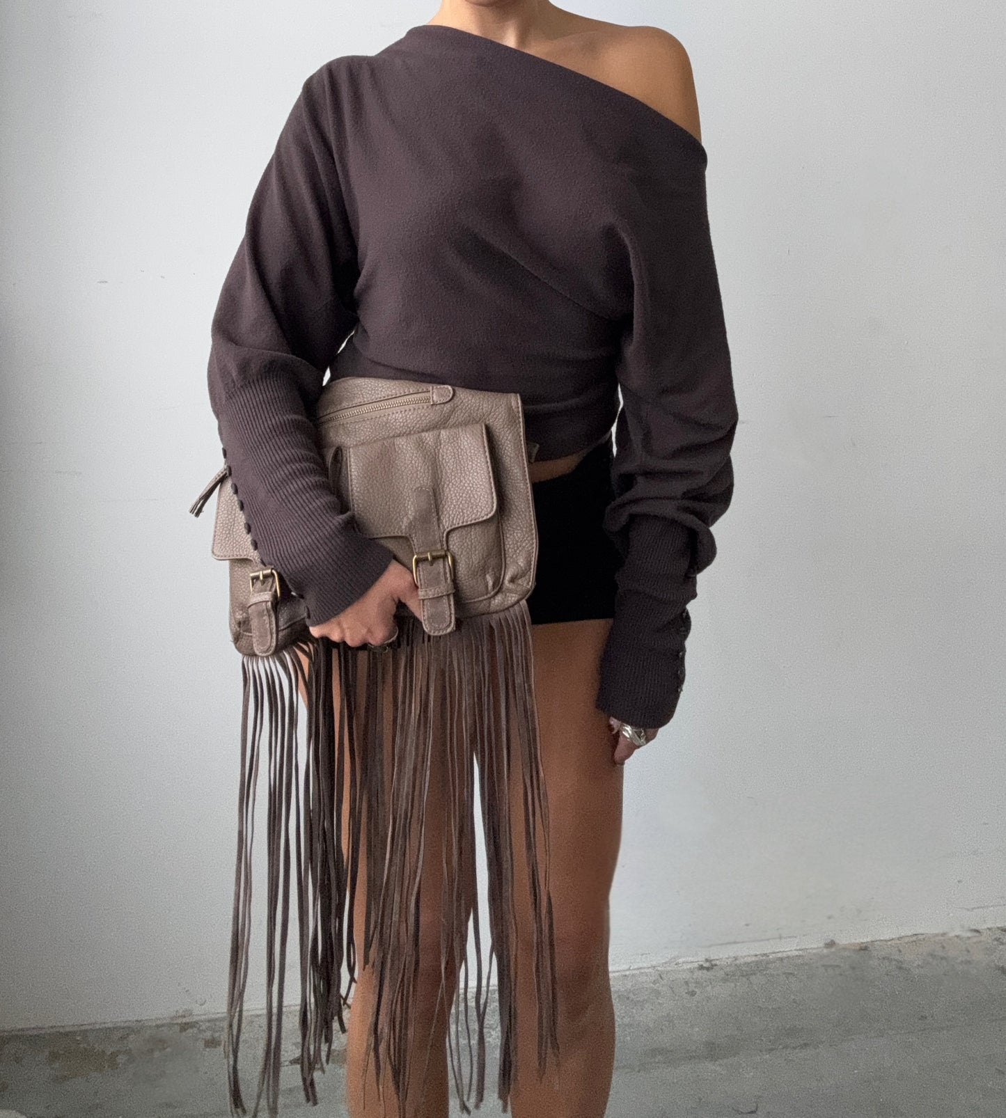 Fringe Crossbody/Clutch Bag