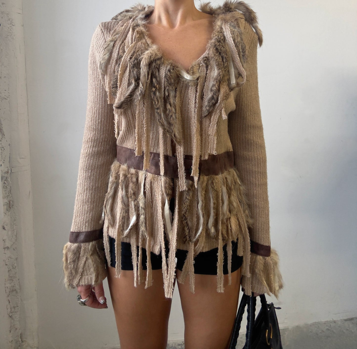 Fur Fringe Cardi