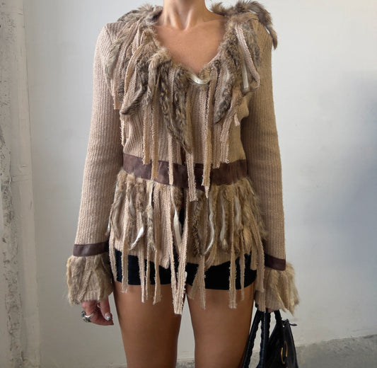 Fur Fringe Cardi