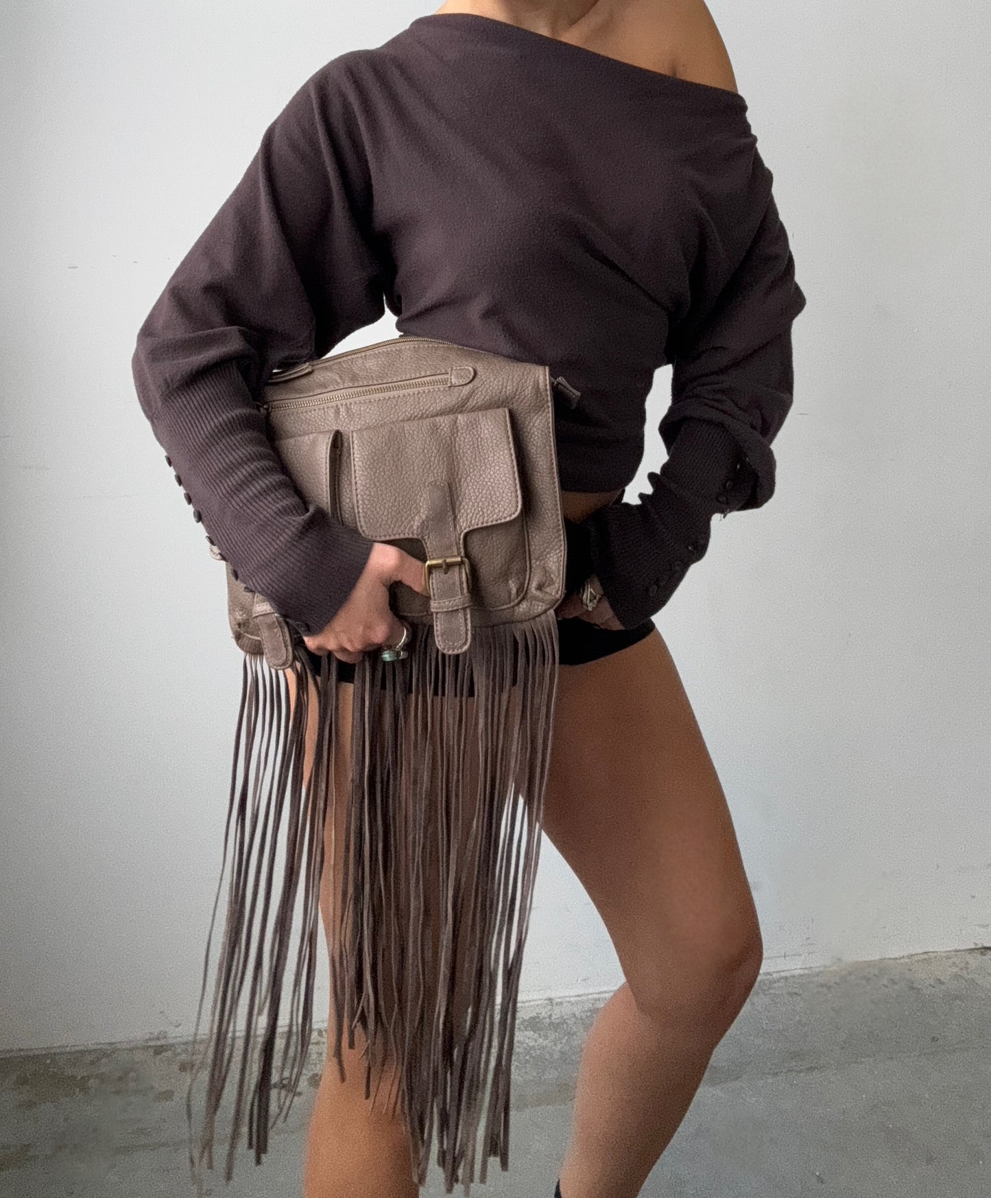 Fringe Crossbody/Clutch Bag