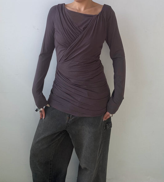 Draped Long Sleeve