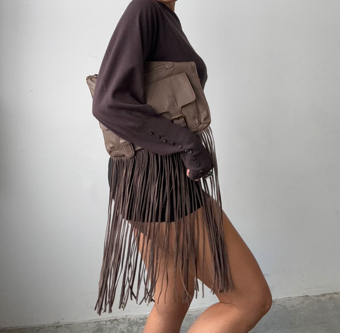 Fringe Crossbody/Clutch Bag