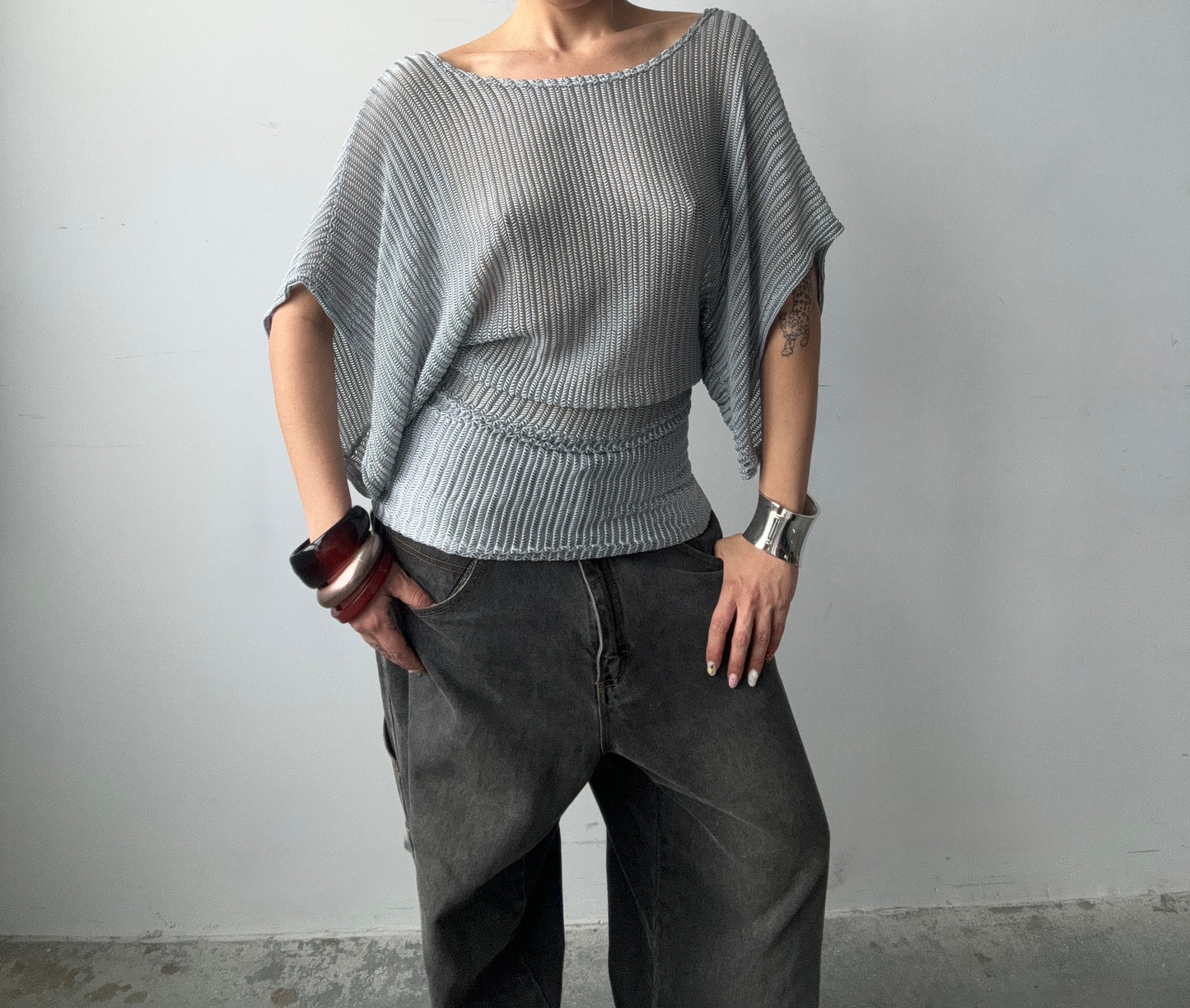 Textured Off Shoulder Blouse