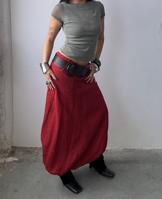 Sarah Pacini Linen Bubble Skirt
