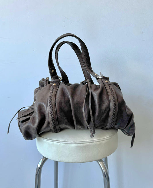 Chocolate Brown Leather Purse