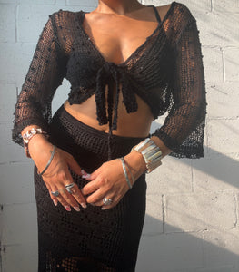 Black Wrap Top