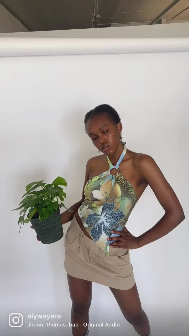 Upcycled Island Halter Top