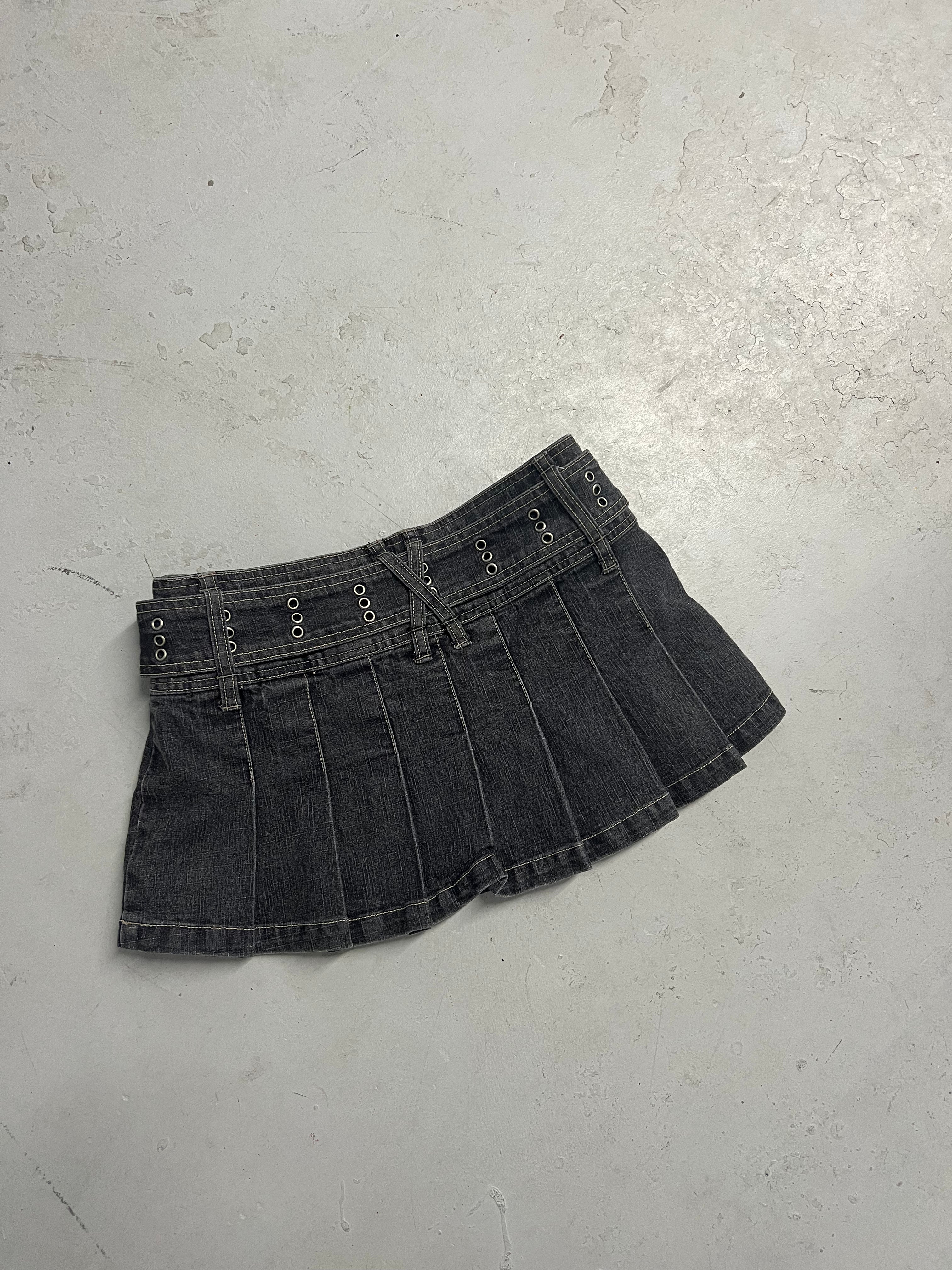 Micro Mini Dark Wash Denim Skirt